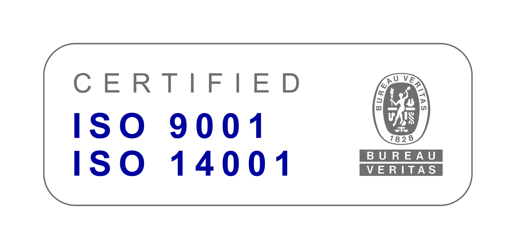 Certificados ISO 9001 e ISO 14001